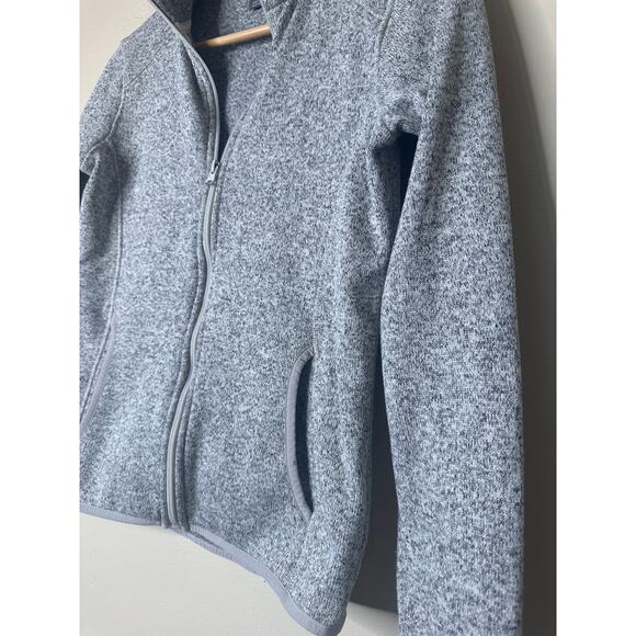 Eddie Bauer Heather Grey Full Zip Fleece Jacket Small - Picture 4 of 6